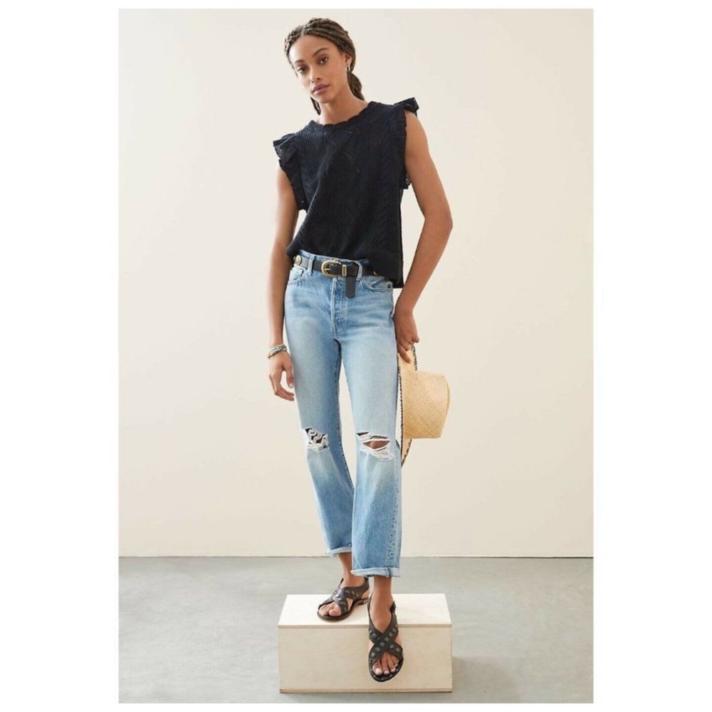 Anthropologie EDWIN Tash Mid-Rise Relaxed Straight Jeans